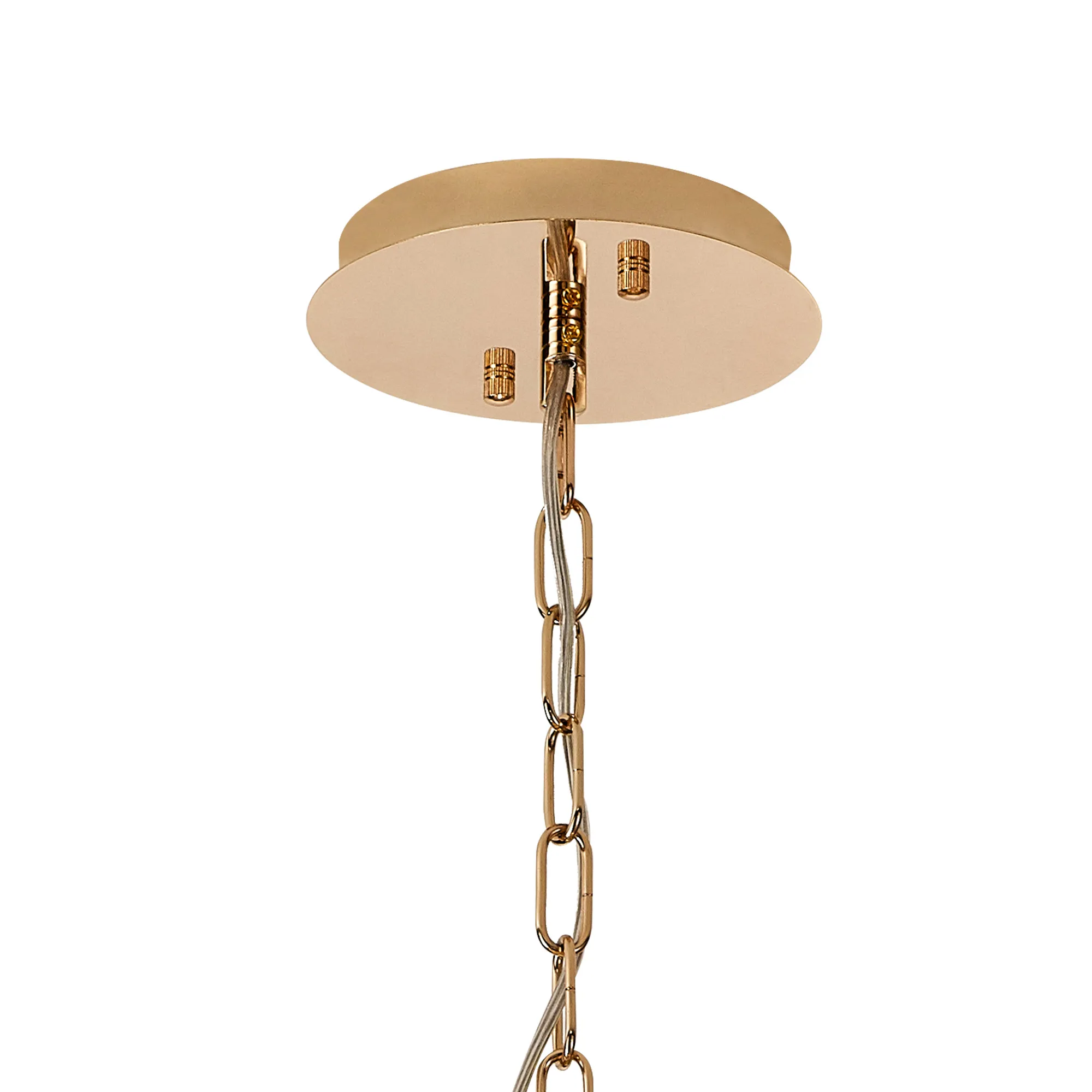 Vivienne Crystal Pendant/Semi Ceiling 8 Light French Gold IL31826  Diyas Vivienne French Gold